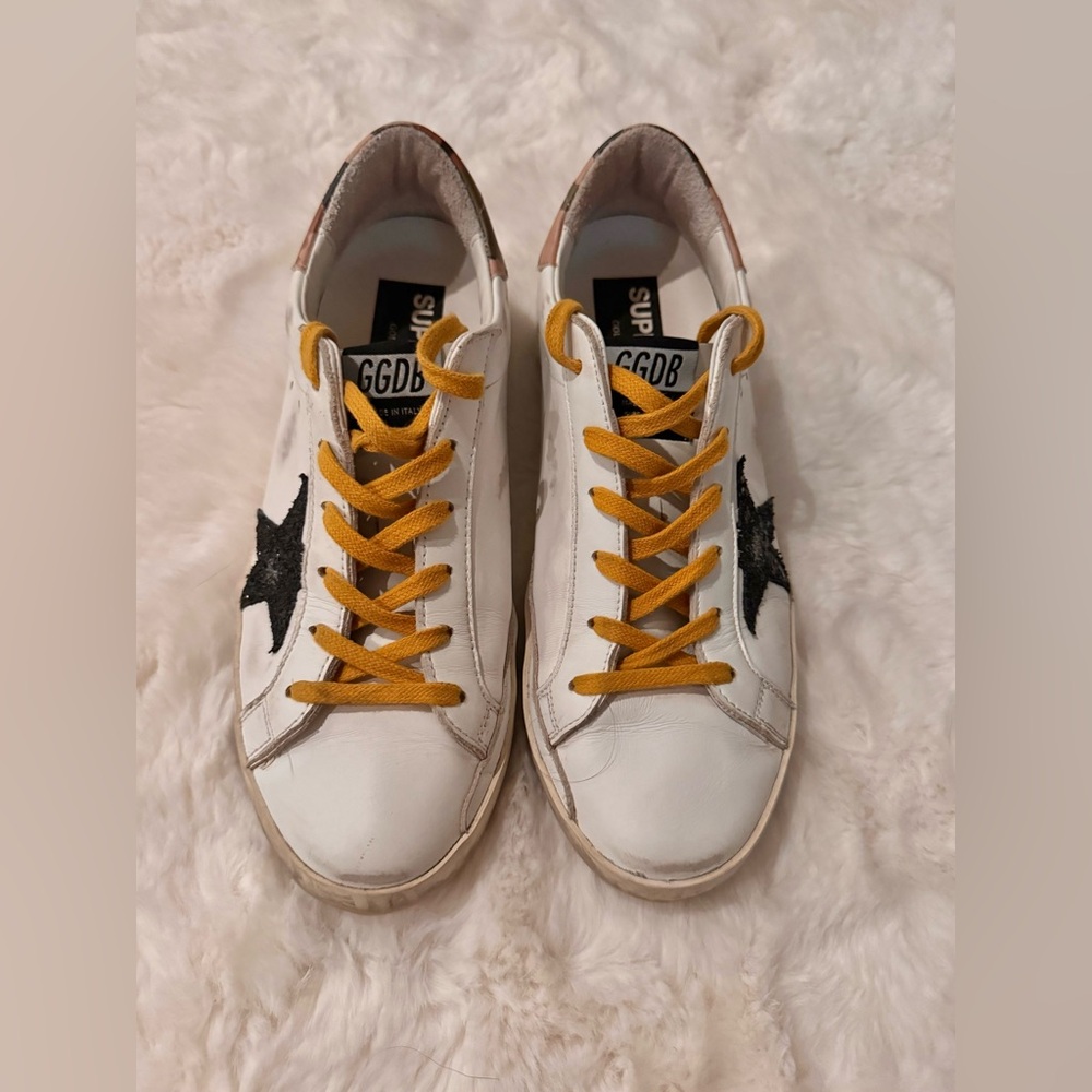 Golden Goose Super-Star Low Top Sneaker - Women - White/Camo - Size: 10US / 40EU